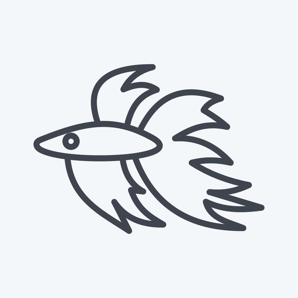 Symbol Betta Fisch. verbunden zu inländisch Tiere Symbol. einfach Design editierbar. einfach Illustration vektor