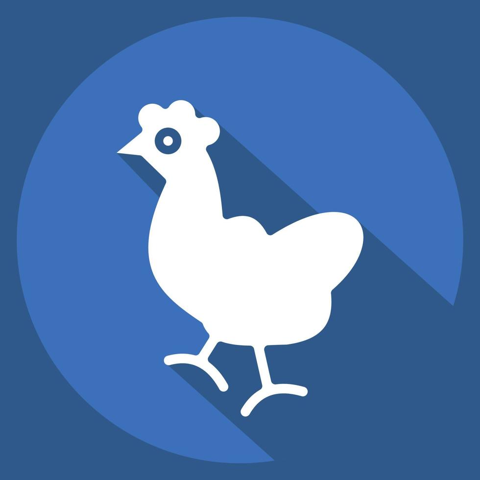 ikon kyckling. relaterad till inhemsk djur symbol. enkel design redigerbar. enkel illustration vektor