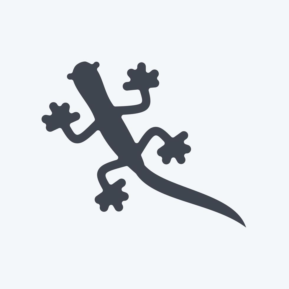 ikon gecko. relaterad till inhemsk djur symbol. enkel design redigerbar. enkel illustration vektor