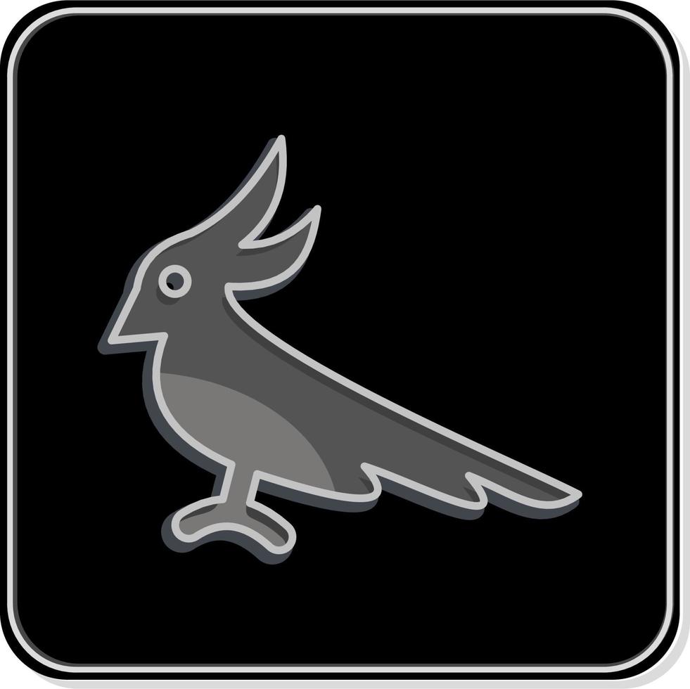 ikon kakadua. relaterad till inhemsk djur symbol. enkel design redigerbar. enkel illustration vektor