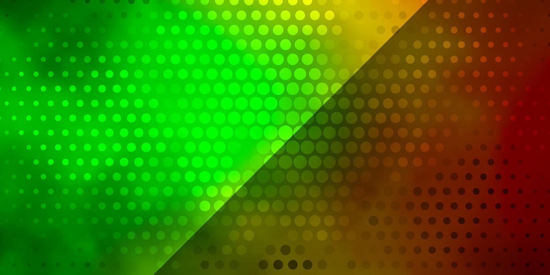 dunkelgrüner, gelber Vektorhintergrund mit Kreisen. vektor