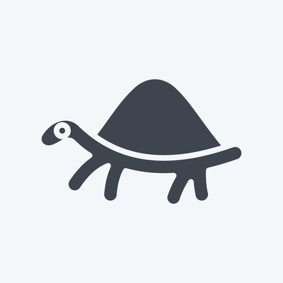 ikon sköldpadda. relaterad till inhemsk djur symbol. enkel design redigerbar. enkel illustration vektor