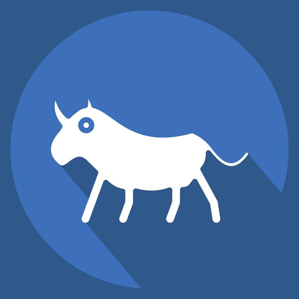 ikon noshörning. relaterad till inhemsk djur symbol. enkel design redigerbar. enkel illustration vektor