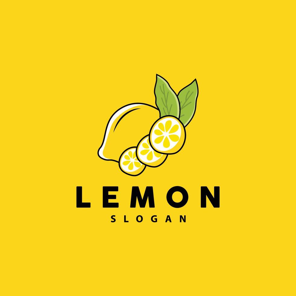 citron- logotyp, lyxig elegant minimalistisk design, citron- färsk frukt vektor för juice, illustration mall ikon