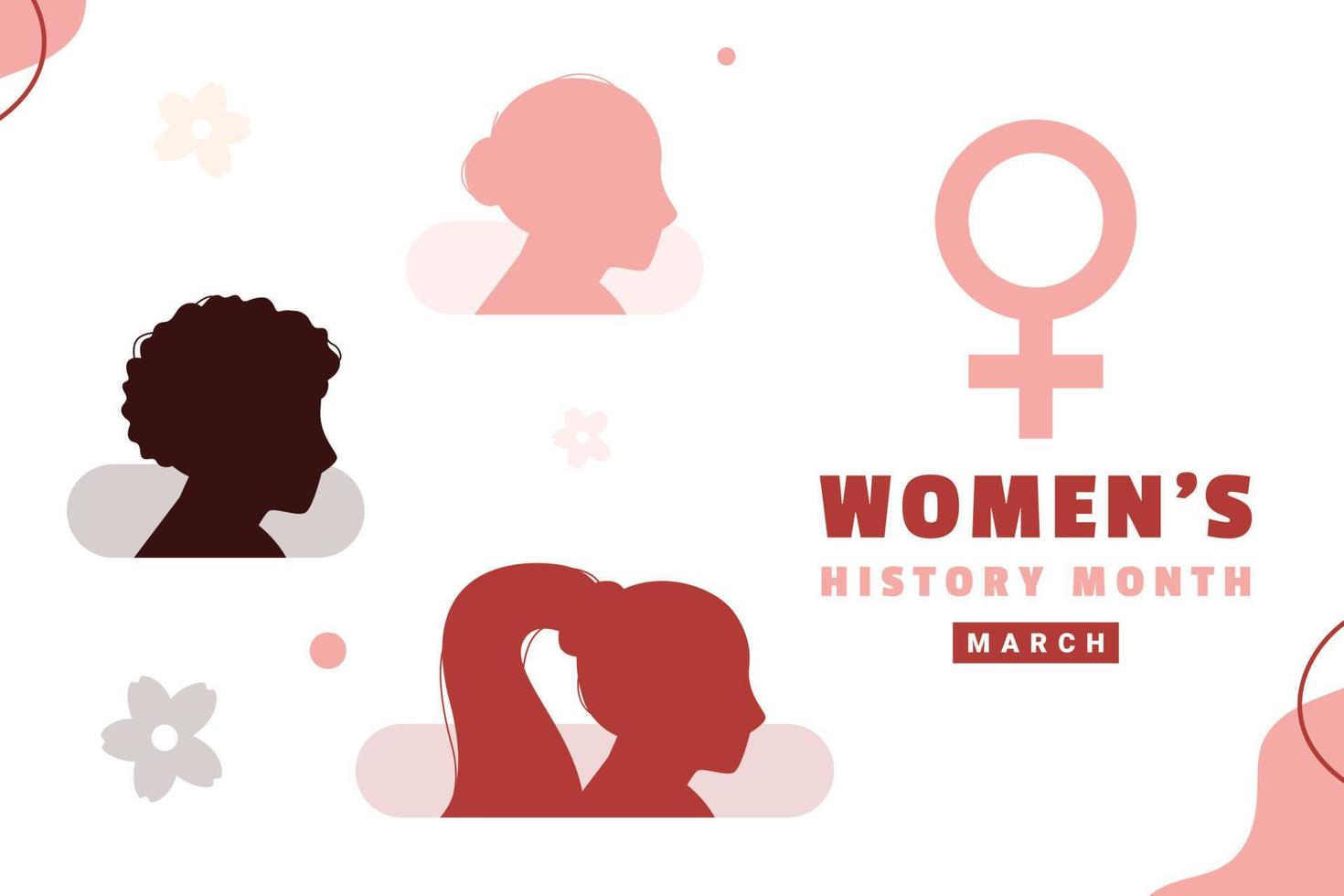kvinnors historia månad design för internationell ögonblick vektor