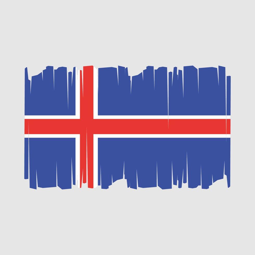 Island Flagge Vektor Illustration