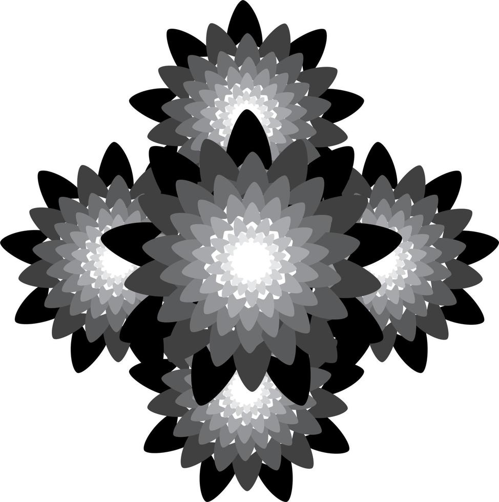 mandalas på svartvit vektor