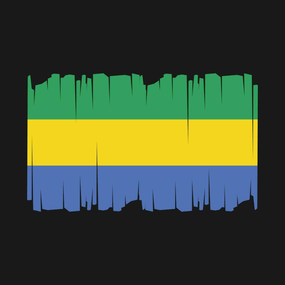 gabon Flagge Vektor Illustration