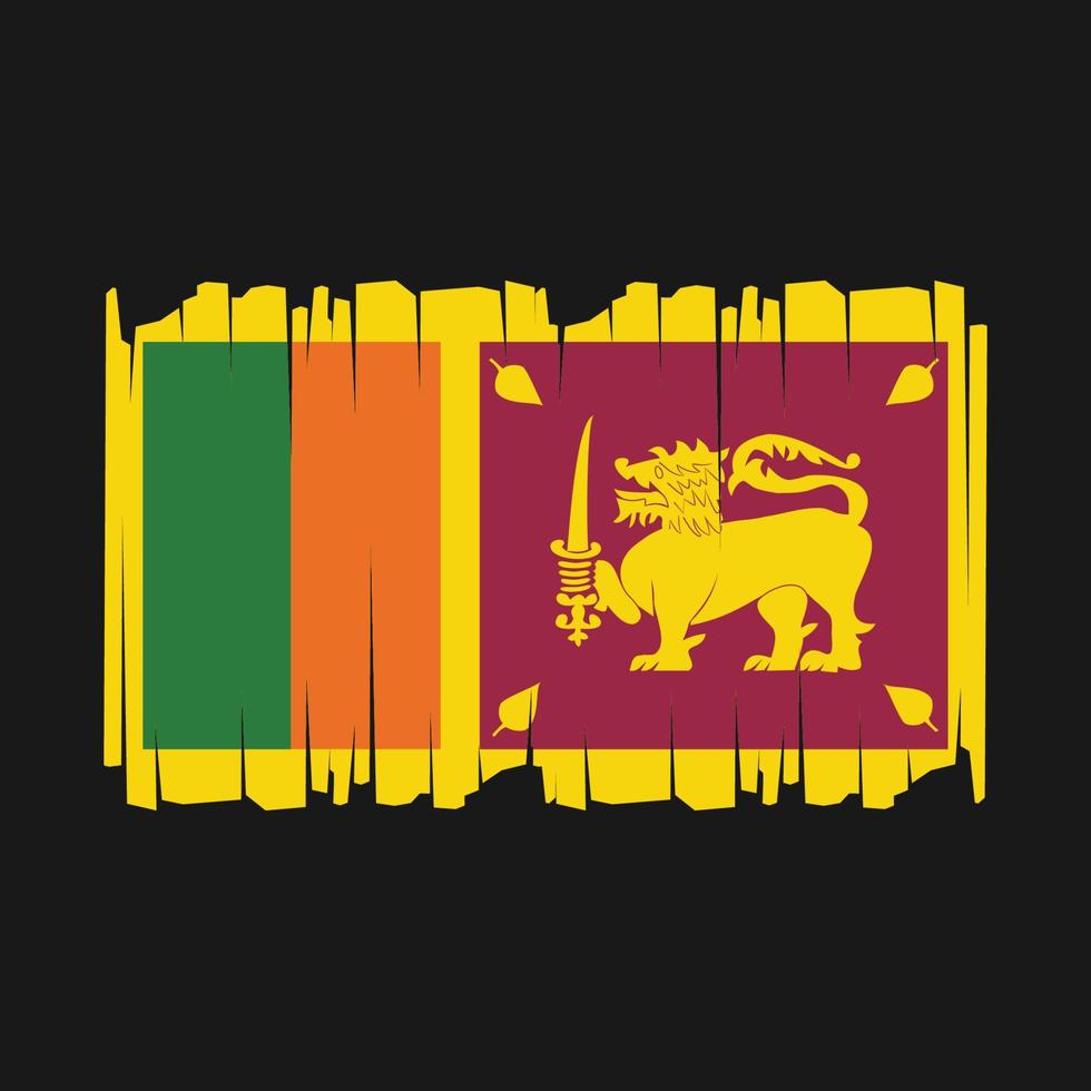 sri Lanka Flagge Vektor Illustration