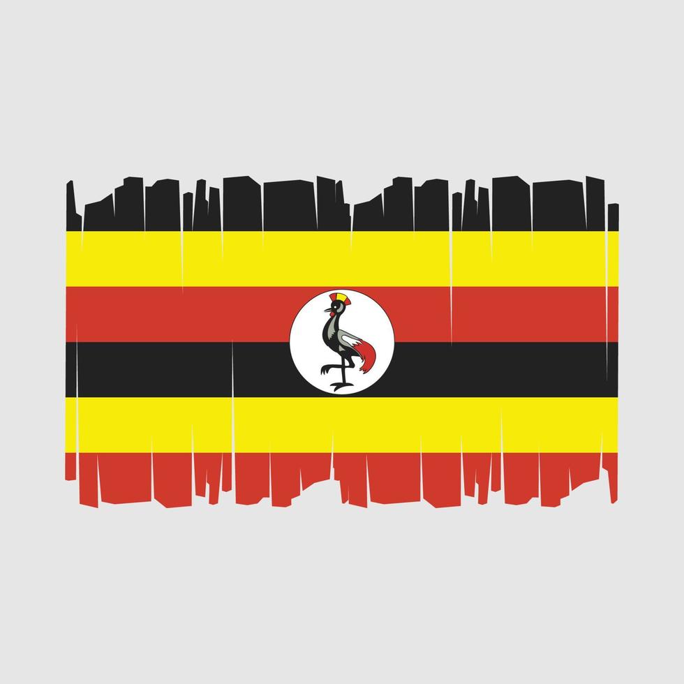 uganda flagga vektor illustration
