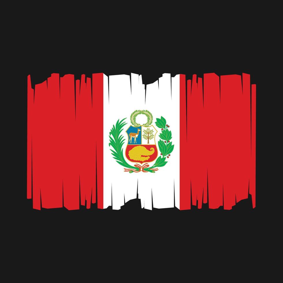 Peru Flagge Vektor Illustration