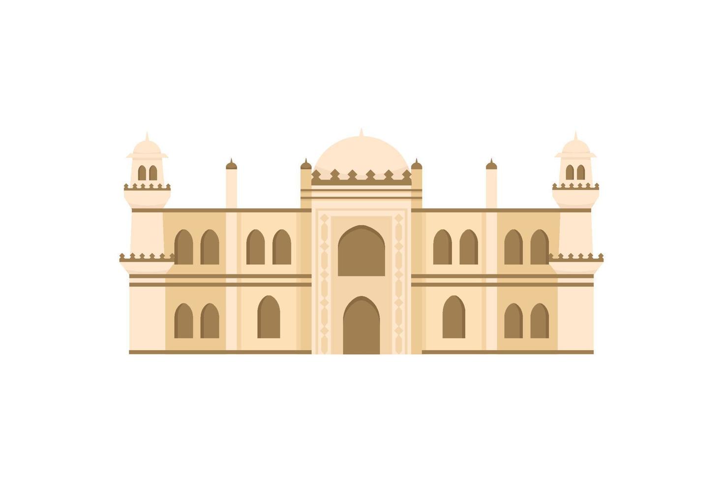 eben Moschee Vektor. Muslim Gebäude zum islamisch, Ramadan, eid Design vektor
