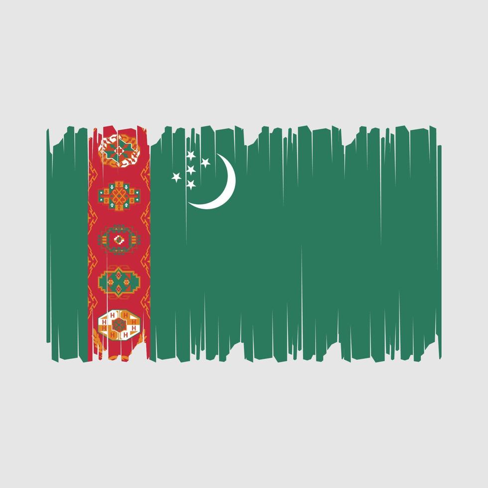 Turkmenistan Flagge Vektor Illustration