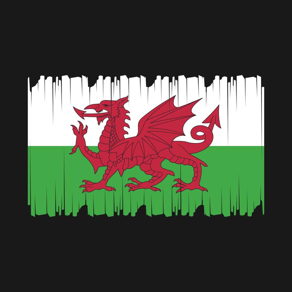 Wales Flagge Vektor Illustration