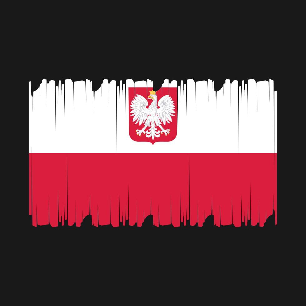 Polen-Flagge-Vektor-Illustration vektor