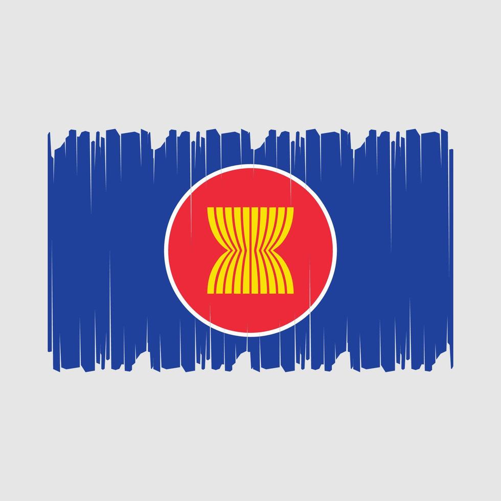 asean Flagge Vektor Illustration