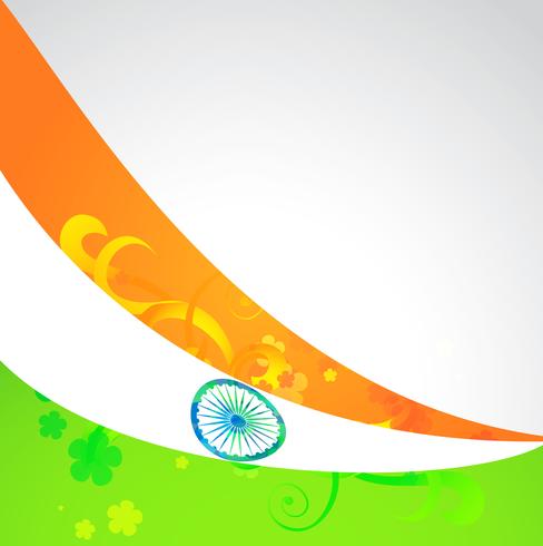 Wellenart indische Flagge vektor