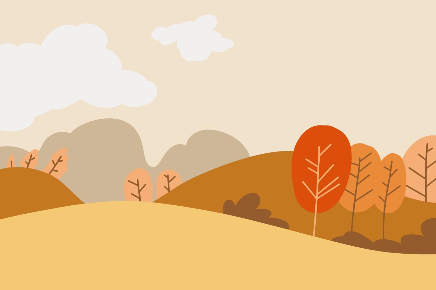 Herbst eben Illustration Landschaft vektor