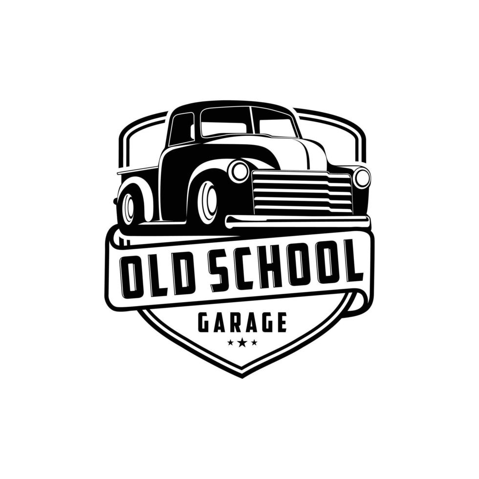 alt Schule Garage LKW vektor