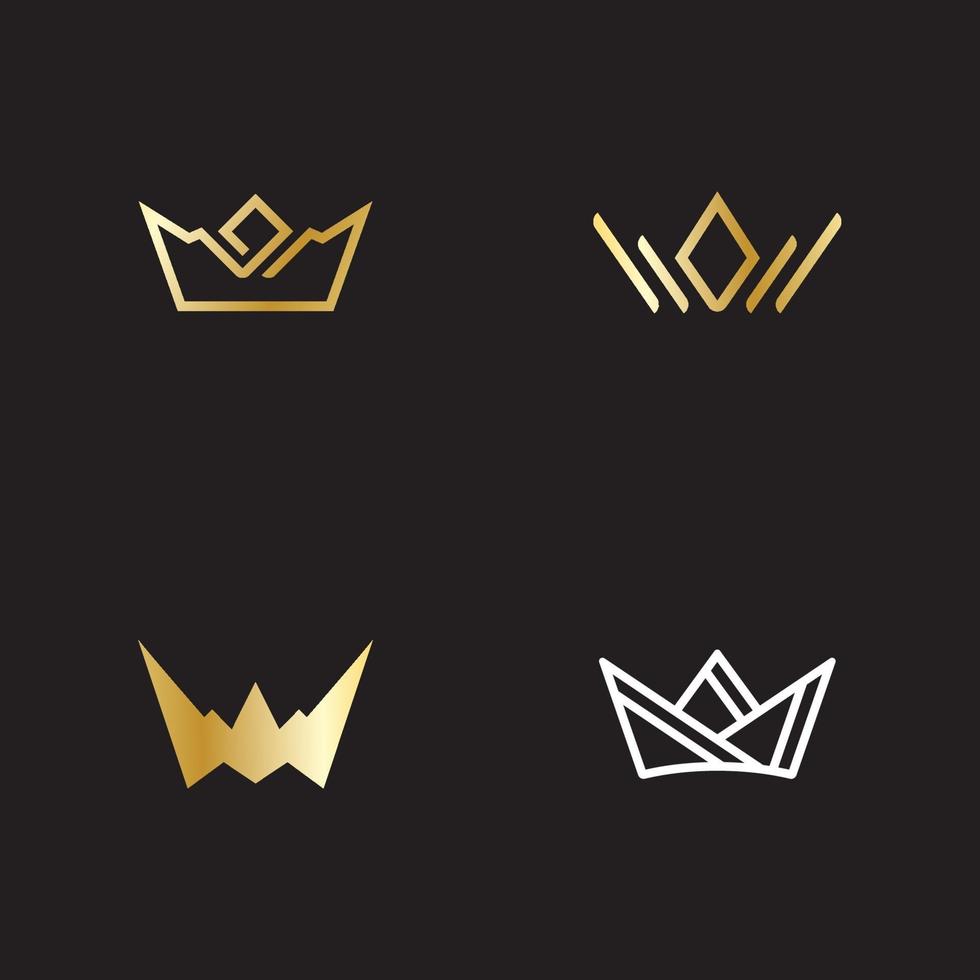 krona koncept logotyp formgivningsmall vektor