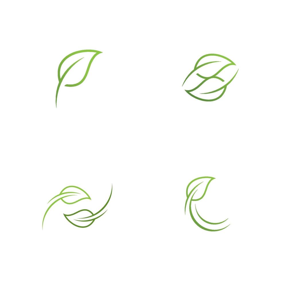 grünes Blatt Naturelement Vektor-Logo-Design vektor
