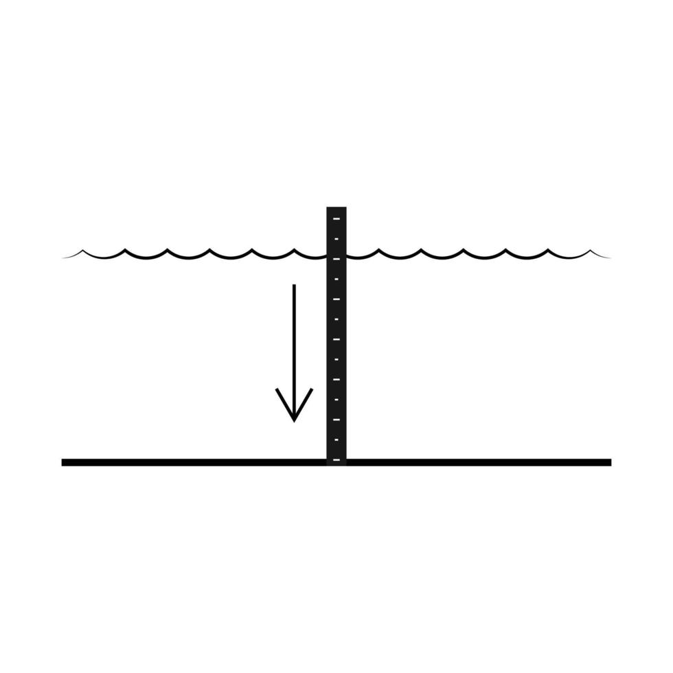 Wasser Tiefe Meter Symbol vektor