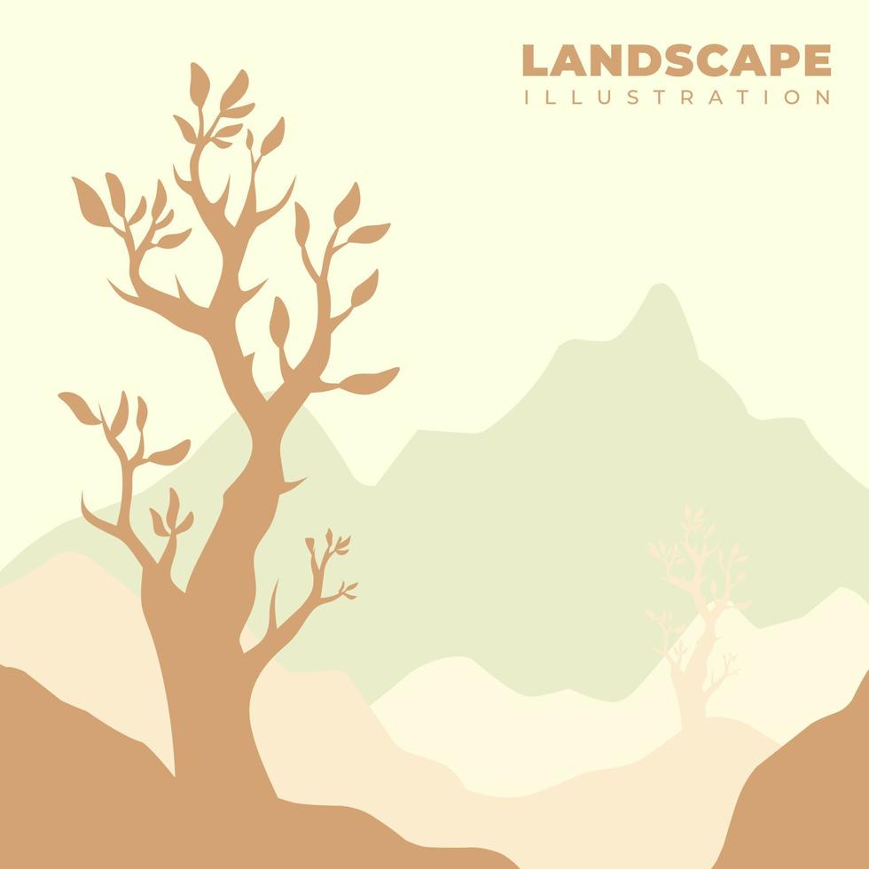 natürlich Landschaft Illustration Design vektor