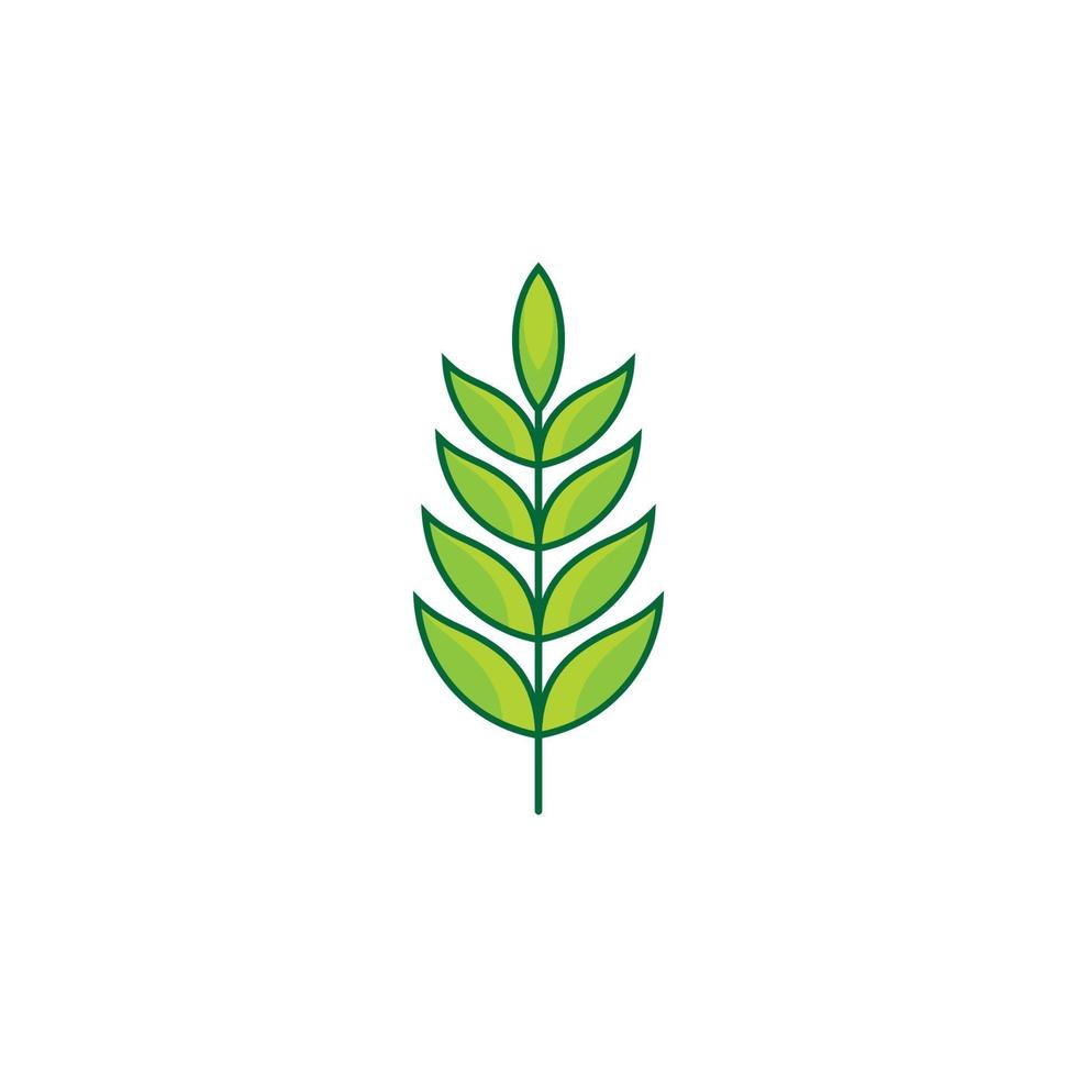 natur blad logotyp, vektor designmall