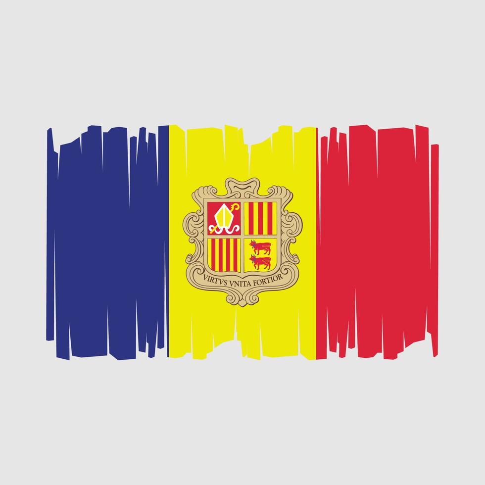 Andorra Flagge Vektor Illustration