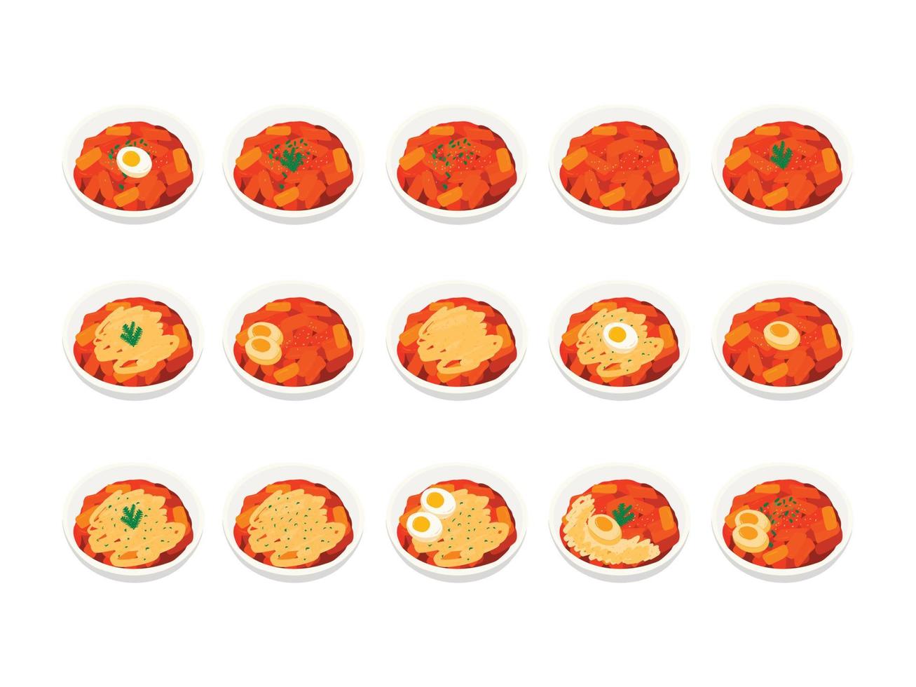 Koreanisch Straße Essen Reis Kuchen Illustration Design vektor