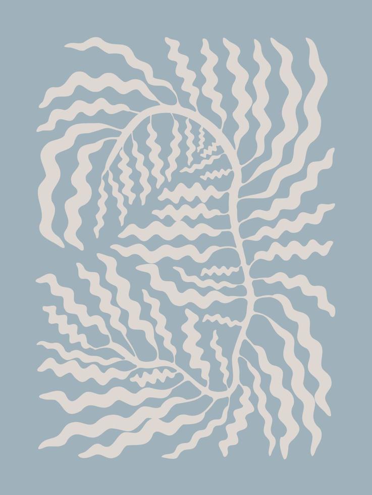 matisse konst bakgrund vektor. abstrakt naturlig hand dragen mönster design med blommor, löv, grenar. enkel samtida stil illustrerade design för tyg, skriva ut, omslag, baner, tapet. vektor