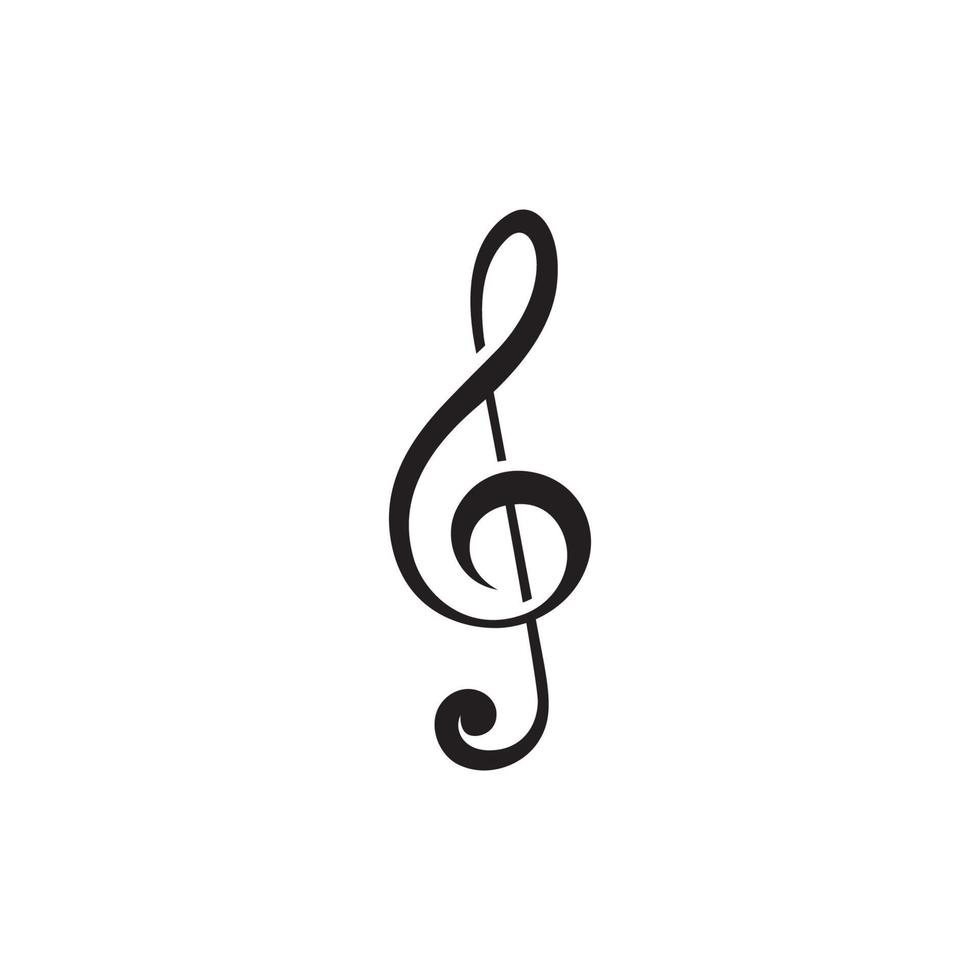 Melodie-Symbol Vektor-Illustration, Musik, Melodie-Notiz-Symbol-Vorlage vektor