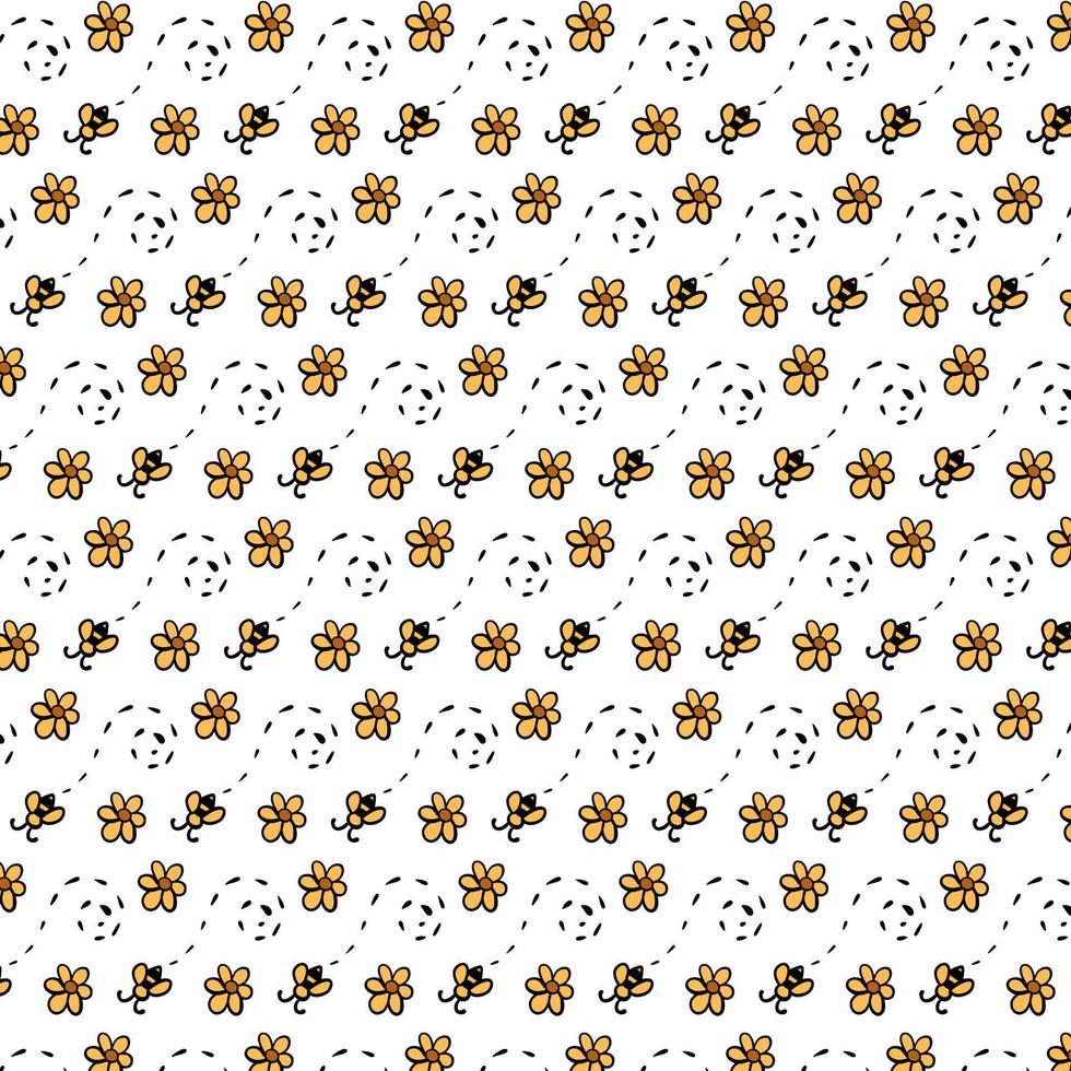 vektor illustration för din design mönster. trädgård uppsättning. bin