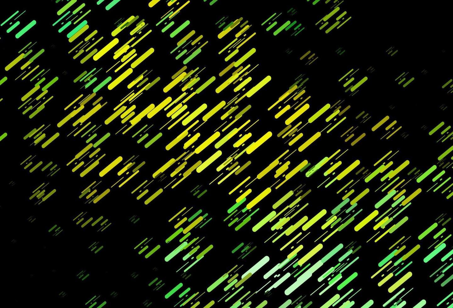 dunkelgrüner, gelber Vektorhintergrund mit geraden Linien. vektor