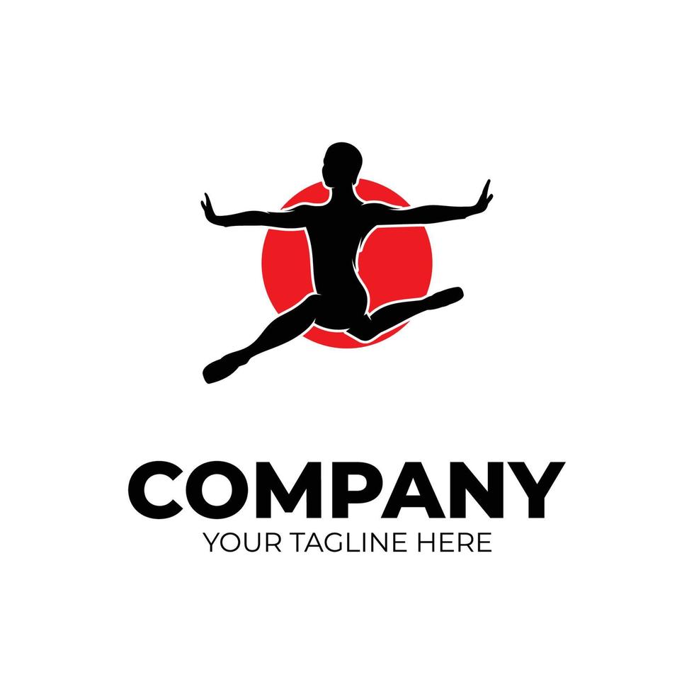Fitness Gymnastik- Logo Design Inspiration vektor