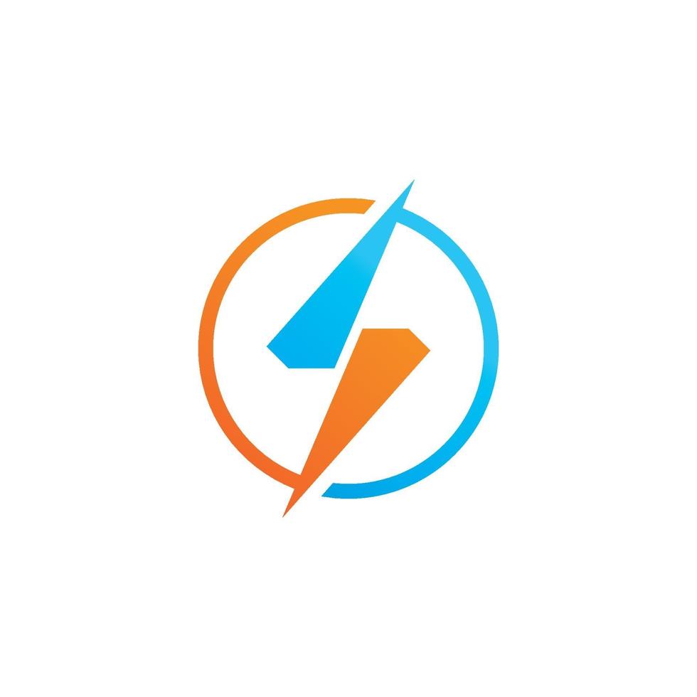Blitz, Flash-Logo-Vorlage Vektor-Symbol vektor