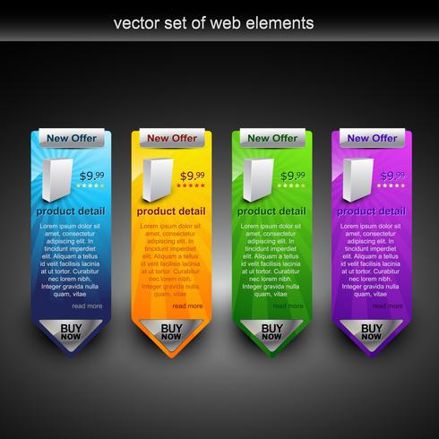 Web-Produkt-Anzeige vektor
