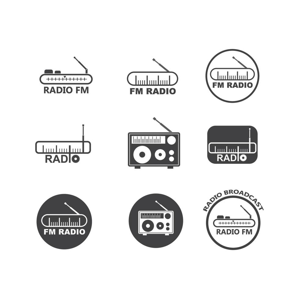 radio utsända logotyp ikon vektor illustration