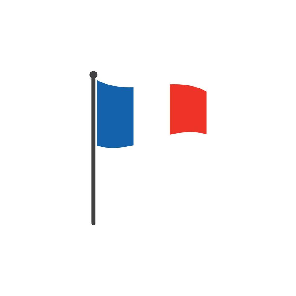 Frankreich Flagge Vektor Illustration Design