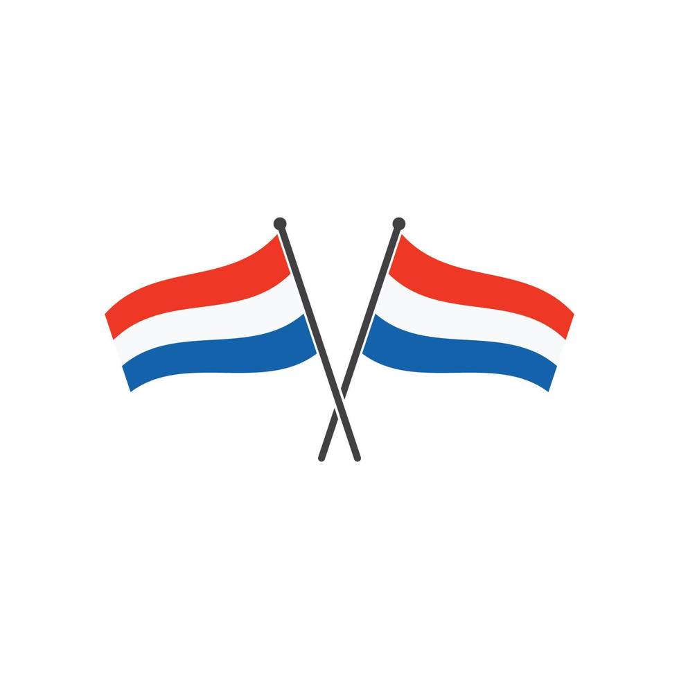 Nederländerna flagga vektor illustration design