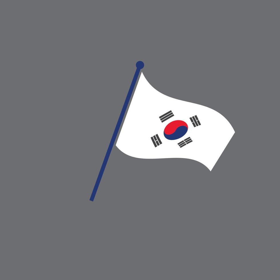 Koreanisch Flagge Vektor Illustration Design