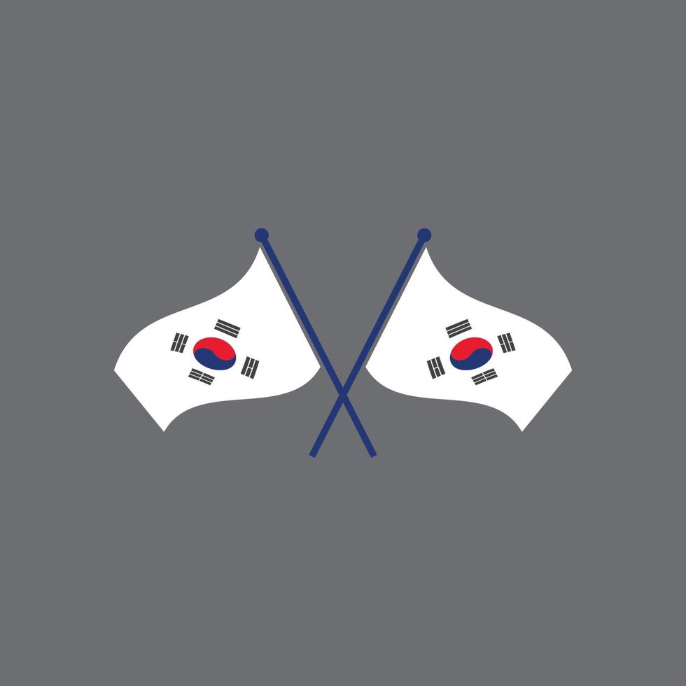 Koreanisch Flagge Vektor Illustration Design