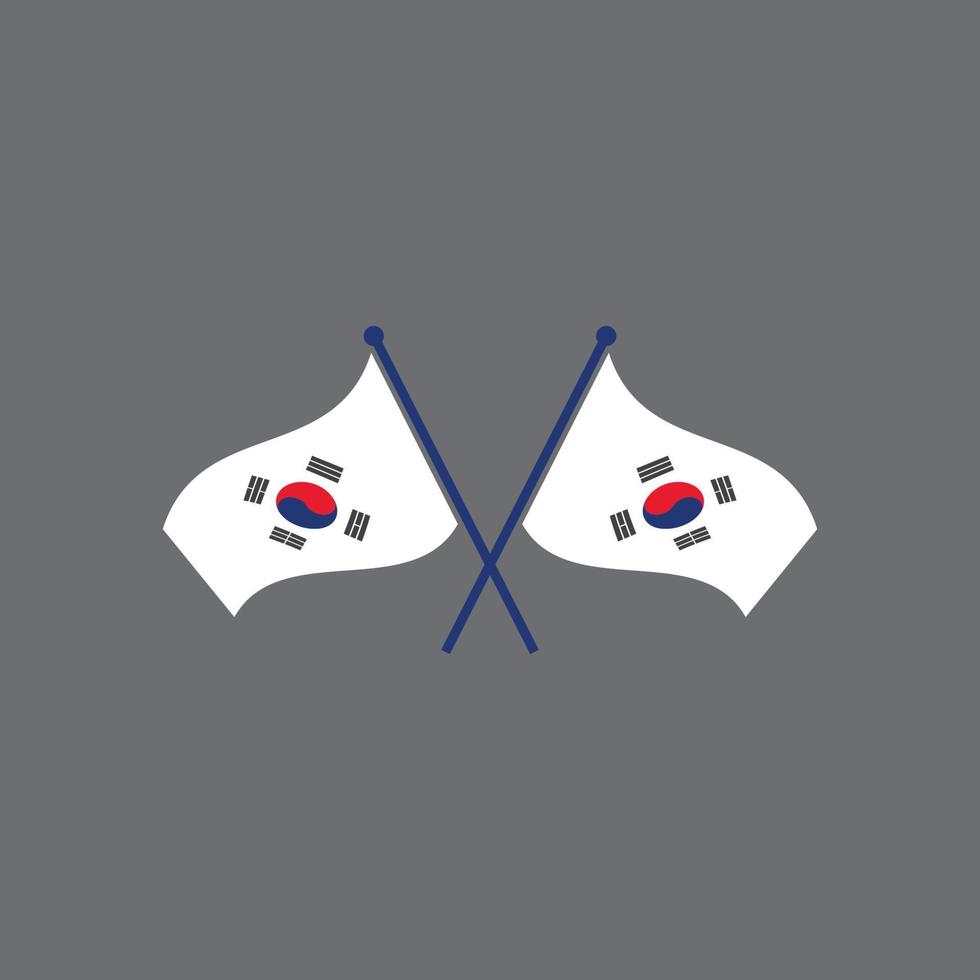 koreanska flagga vektor illustration design