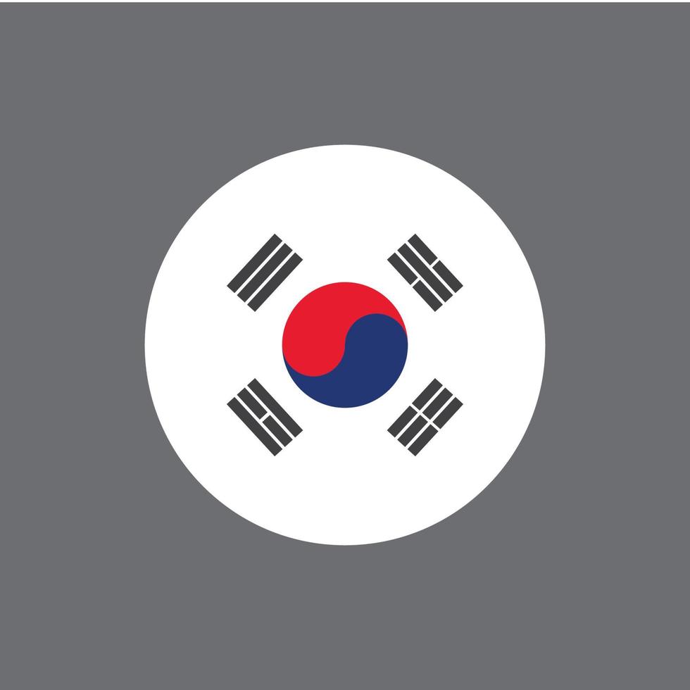 Koreanisch Flagge Vektor Illustration Design