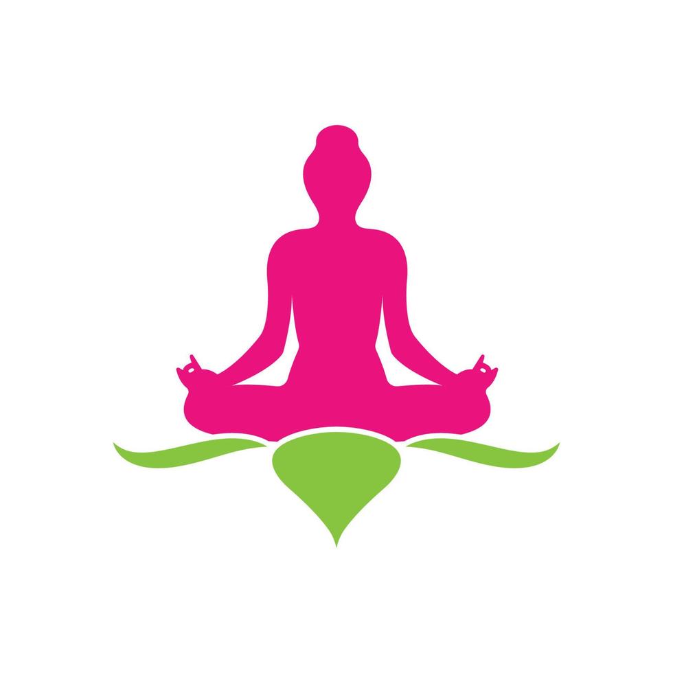 meditation logotyp mall vektor ikon