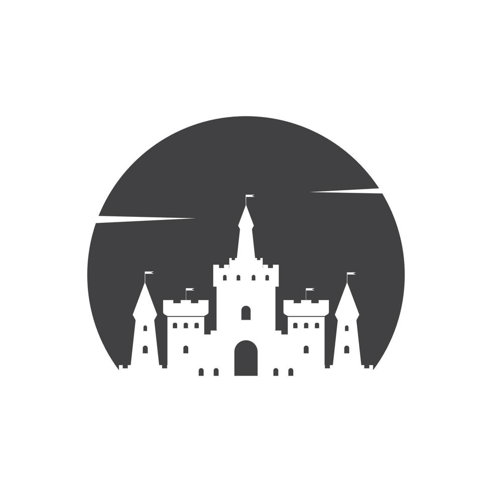 Schloss-Logo-Symbol-Vektor-Illustration-Design vektor