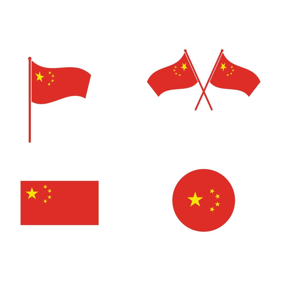 Chinesisch Flagge Vektor Illustration Design