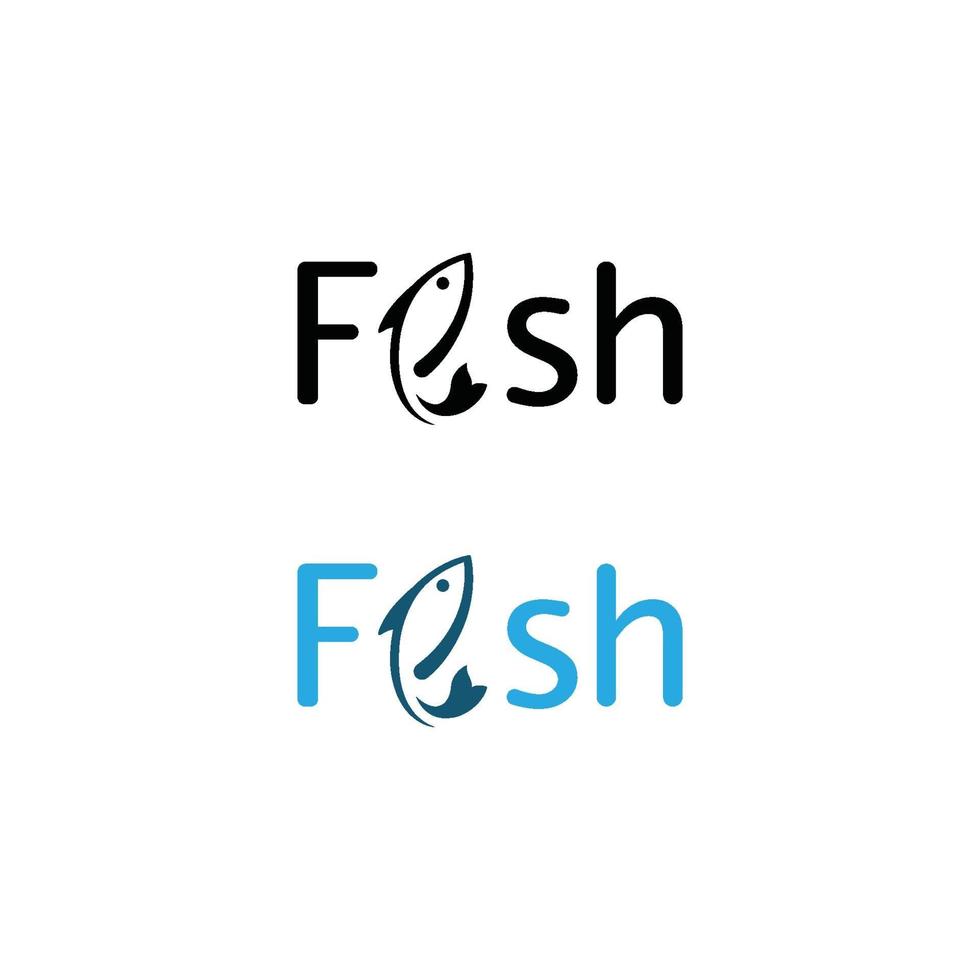 Fisch-Logo-Vorlage. kreatives Vektorsymbol des Angelclubs vektor
