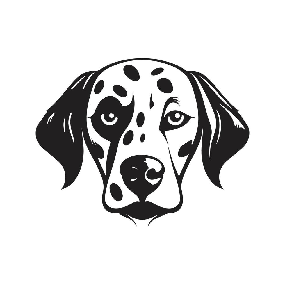 dalmatian hund, vektor begrepp digital konst, hand dragen illustration