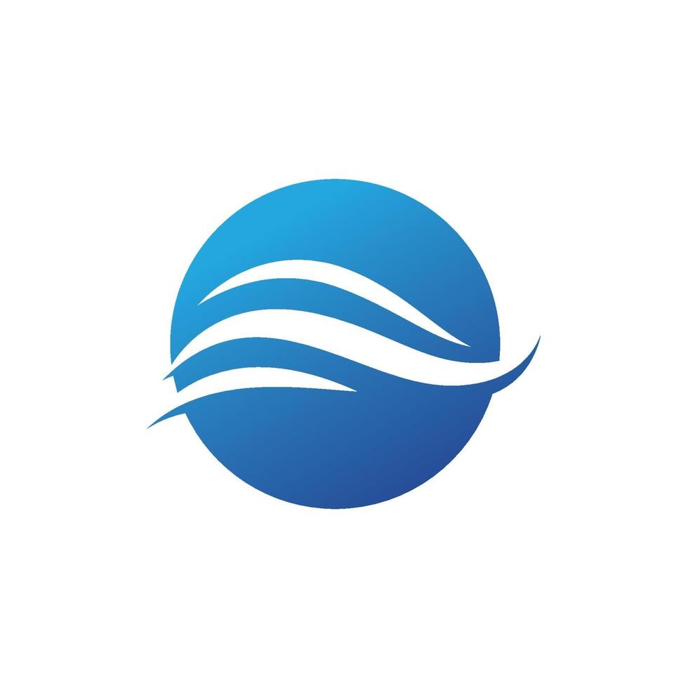 vattenvåg logotyp illustration design vektor mall